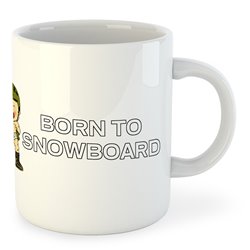 Tasse 325 ml Snowboard Born to Snowboard