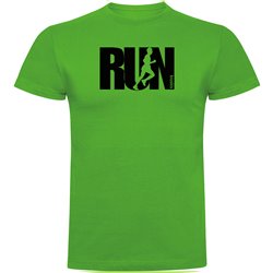 T Shirt Running Word Run Short Sleeves Man
