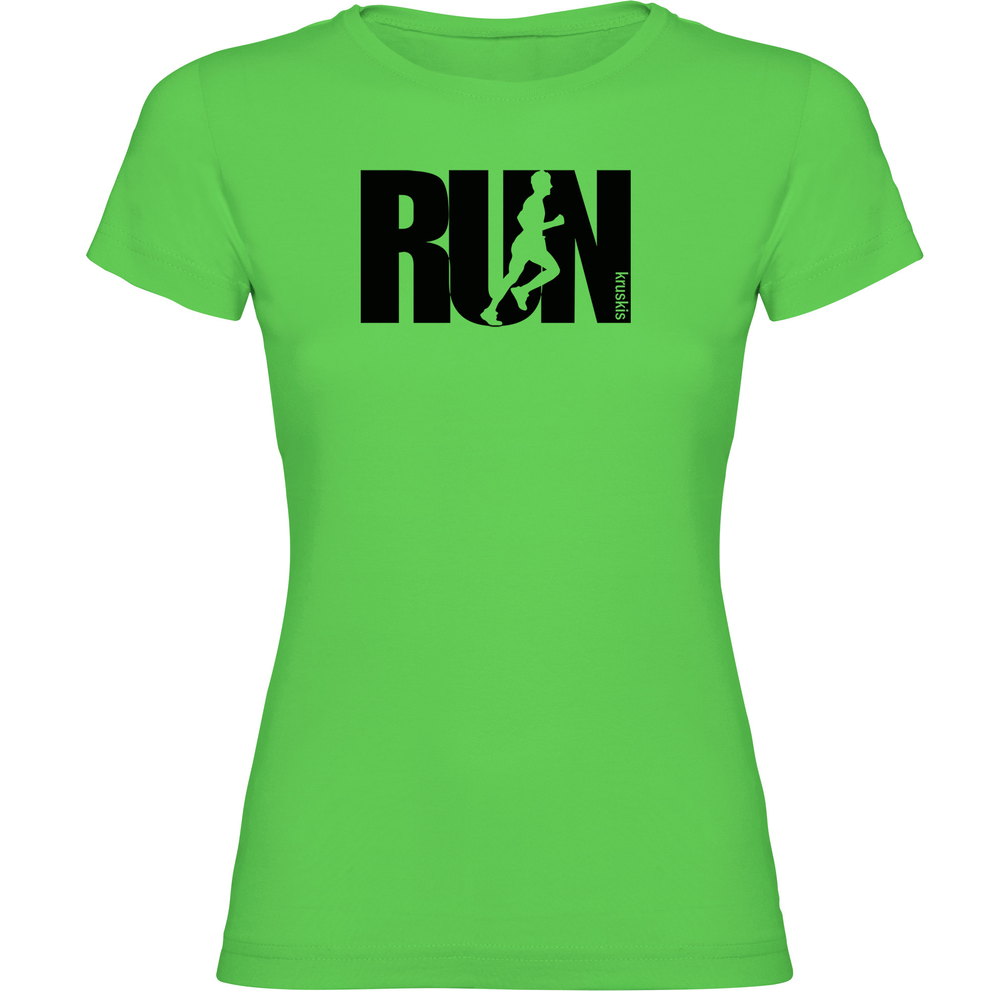 T Shirt Running Word Run Short Sleeves Woman