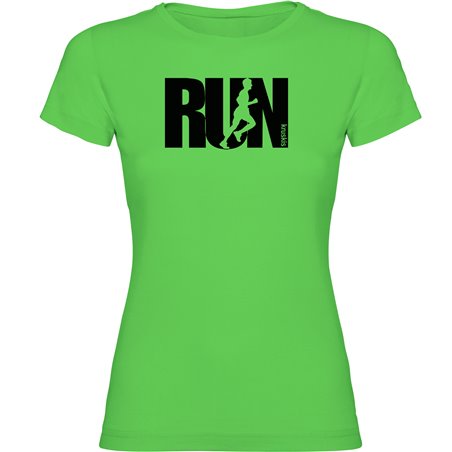 T Shirt Running Word Run Short Sleeves Woman