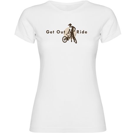 T Shirt MTB Get Out and Ride Short Sleeves Woman
