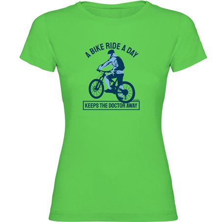 T Shirt Cycling Keep the Doctor Away Short Sleeves Woman