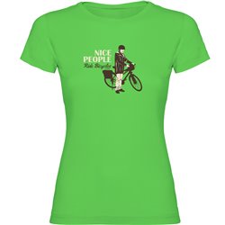 T Shirt Cycling Nice People Short Sleeves Woman