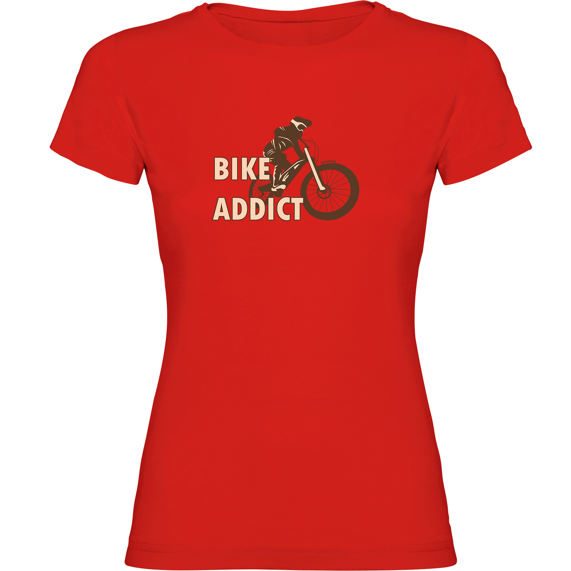 T Shirt MTB Bike Addict Short Sleeves Woman
