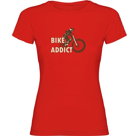 T Shirt MTB Bike Addict Krotki Rekaw Kobieta