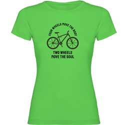 T Shirt Cykling Four Wheels Move the Body Kortarmad Kvinna