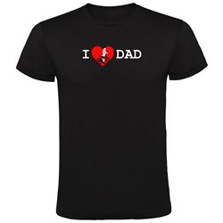 T Shirt Wielersport I Love Dad Korte Mouwen Man