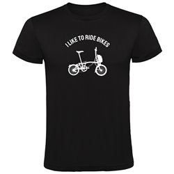 T Shirt Cycling I Like to Ride Bikes Short Sleeves Man