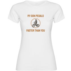 T Shirt Cycling Faster Than You Short Sleeves Woman