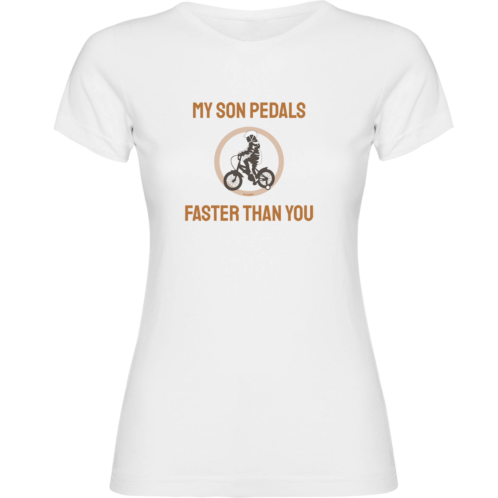 T Shirt Radfahren Faster Than You Zurzarm Frau