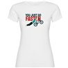 T Shirt BMX Go Faster Korte Mouwen Vrouw