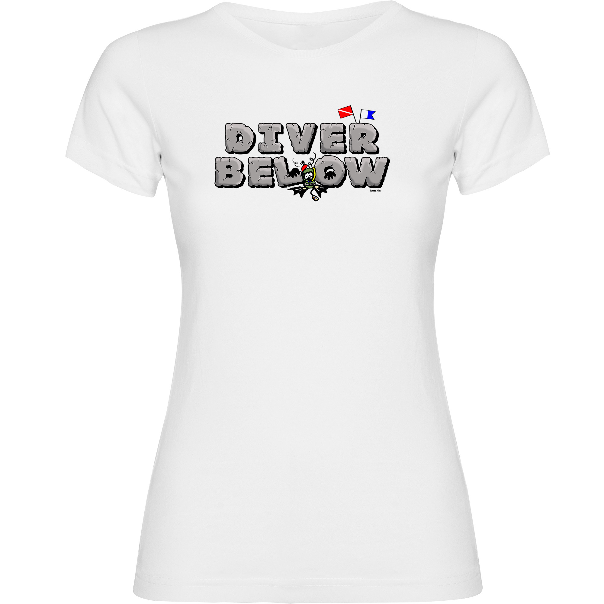 Camiseta Buceo Diver Below Manga Corta Mujer