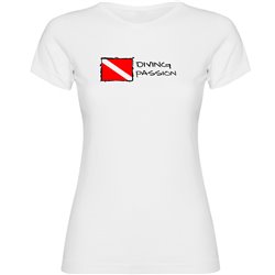 T Shirt Nurkowanie Diving Passion Krotki Rekaw Kobieta