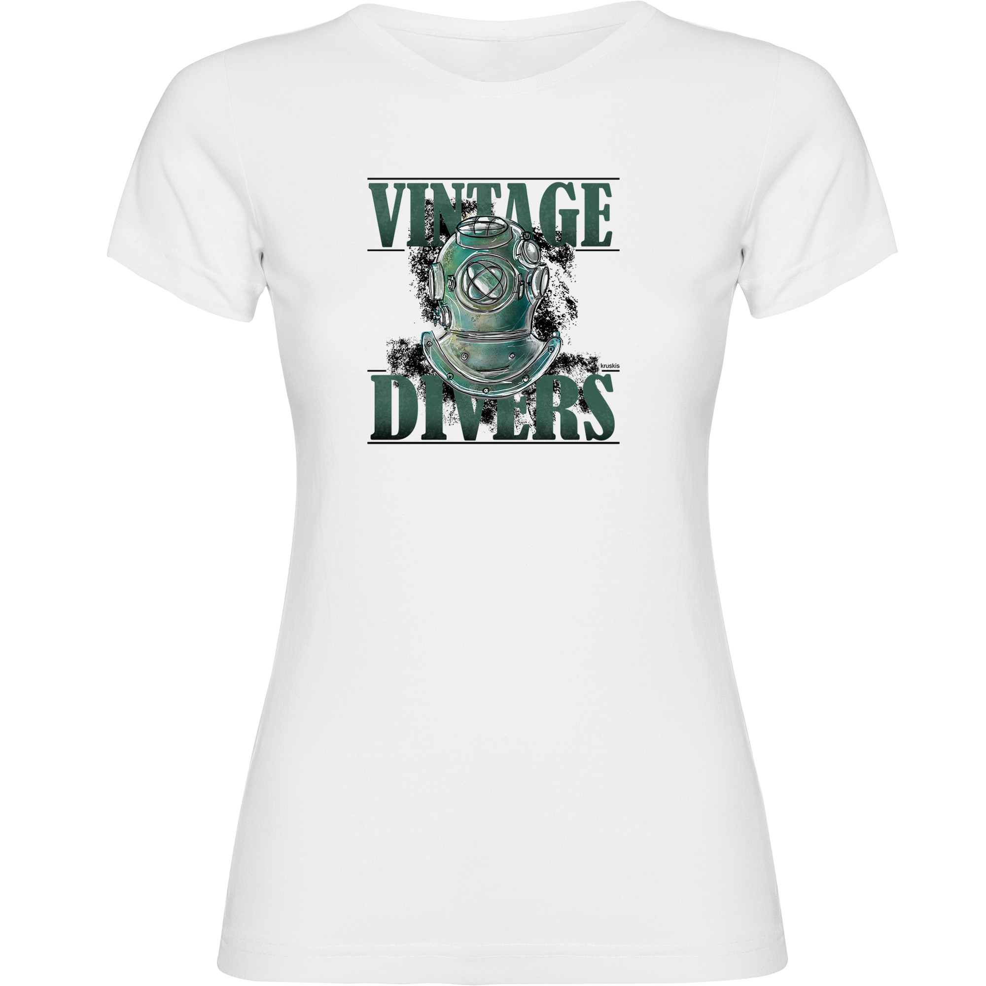 T Shirt Tauchen Vintage Divers Zurzarm Frau
