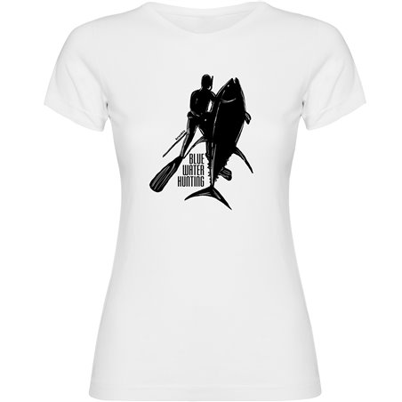 T Shirt Spearfishing Blue Water Hunting Short Sleeves Woman