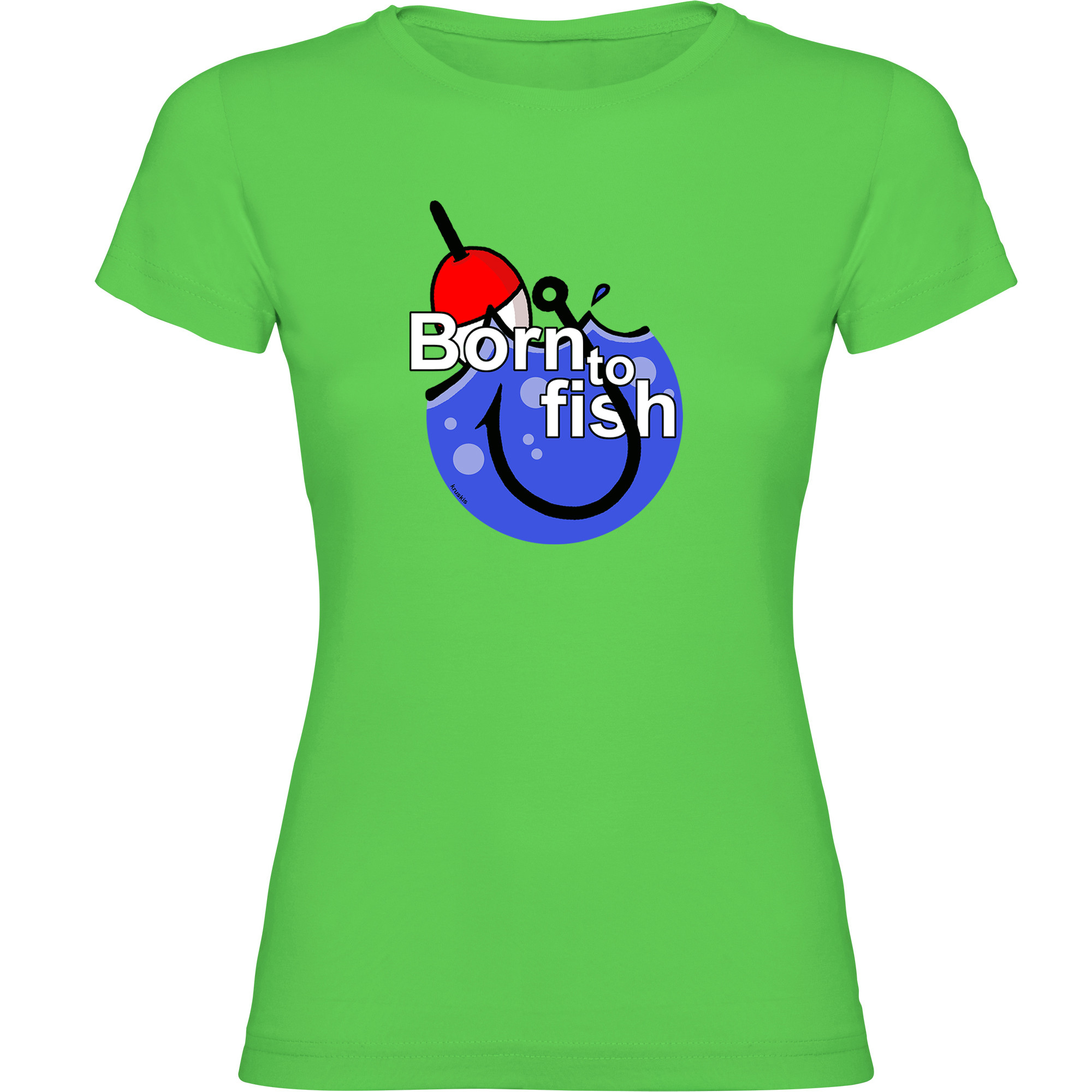 T Shirt Peche Born to Fish Manche Courte Femme