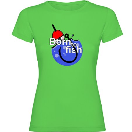 Camiseta Pesca Born to Fish Manga Corta Mujer
