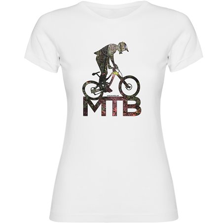 T Shirt MTB MTB Background Short Sleeves Woman