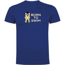T Shirt Zwemmen Born to Swim Korte Mouwen Man