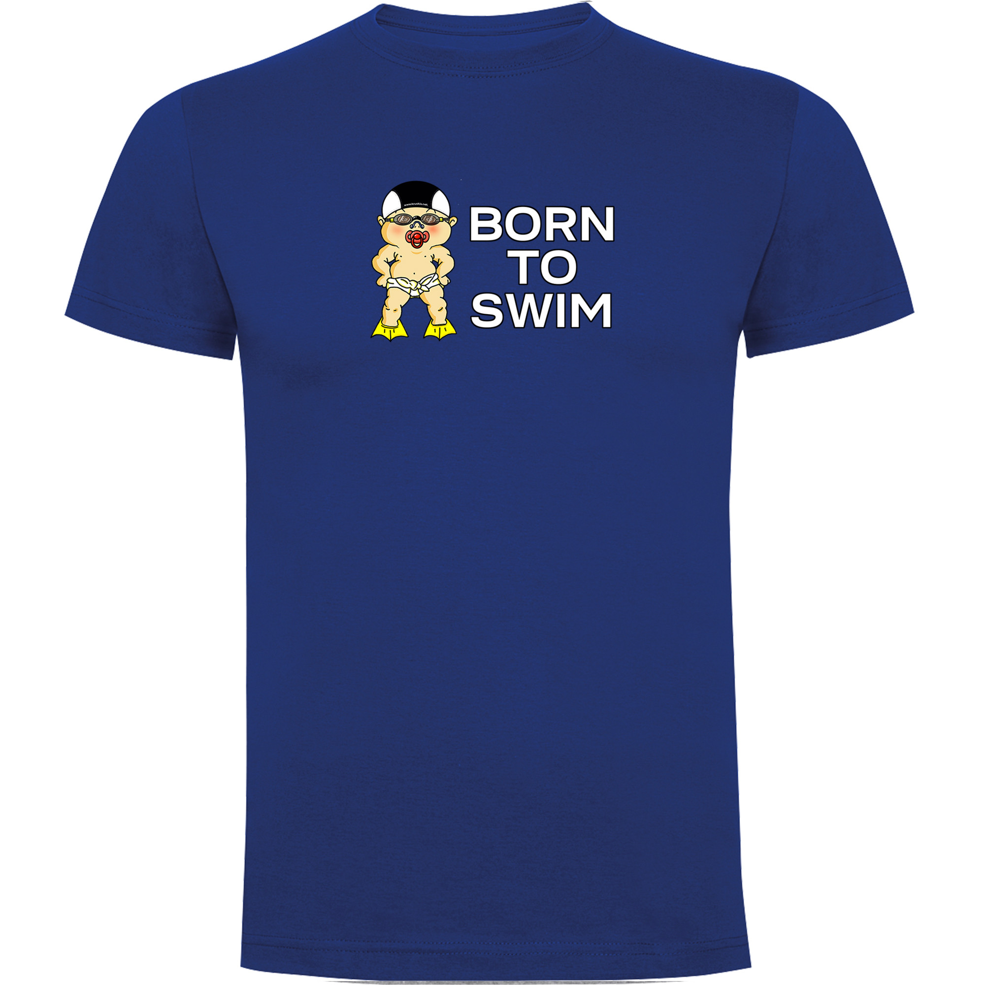 T Shirt Nuoto Born to Swim Manica Corta Uomo
