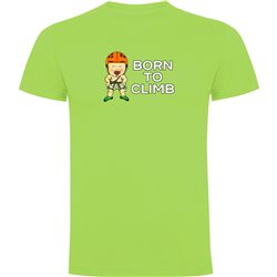 T Shirt Klimmen Born to Climb Korte Mouwen Man