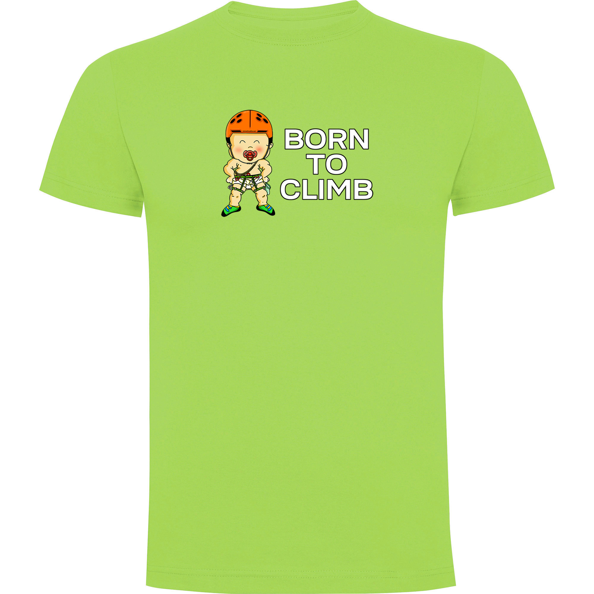 T Shirt Klimmen Born to Climb Korte Mouwen Man