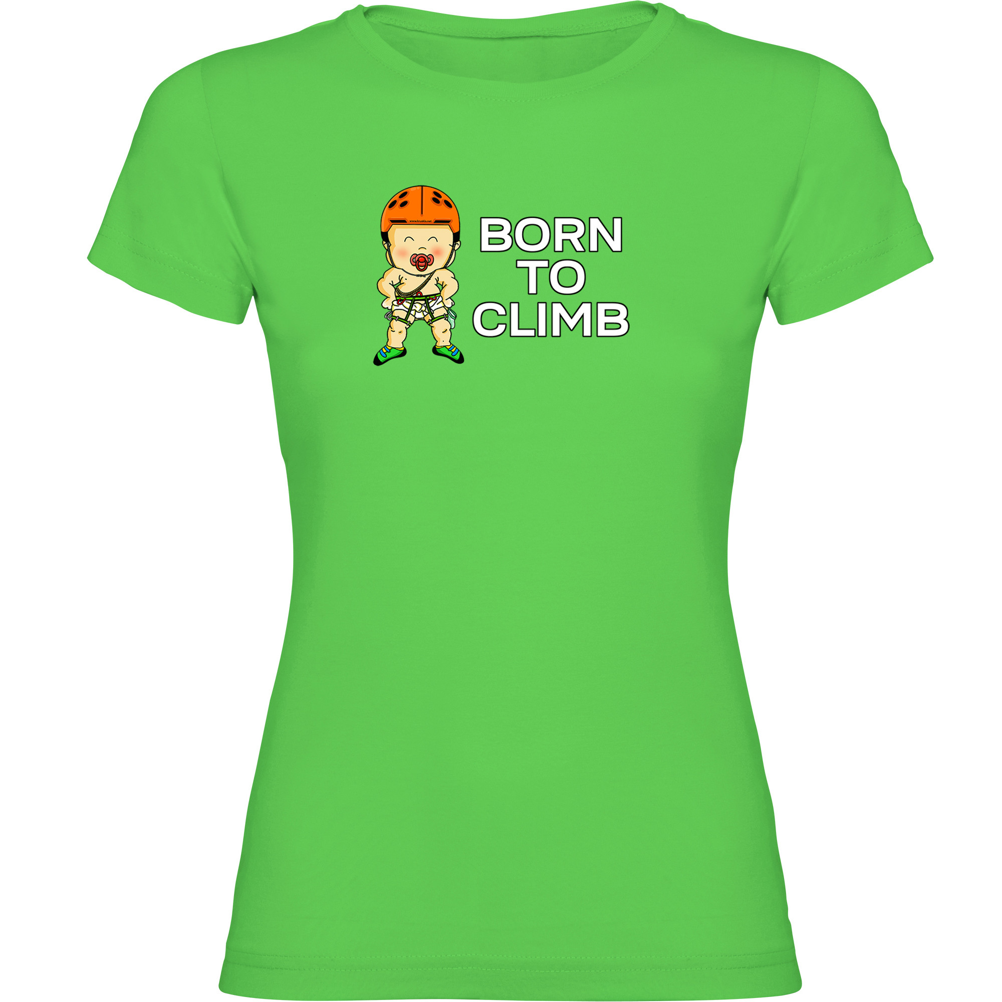 T Shirt Climbing Born to Climb Short Sleeves Woman