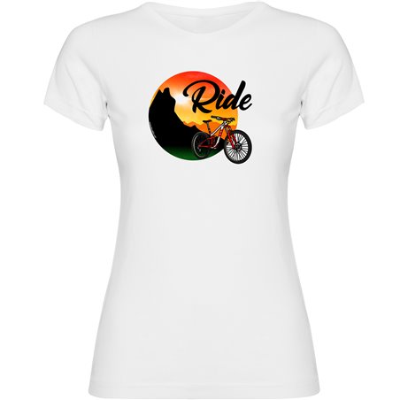 T Shirt Cykling Ride Kortarmad Kvinna