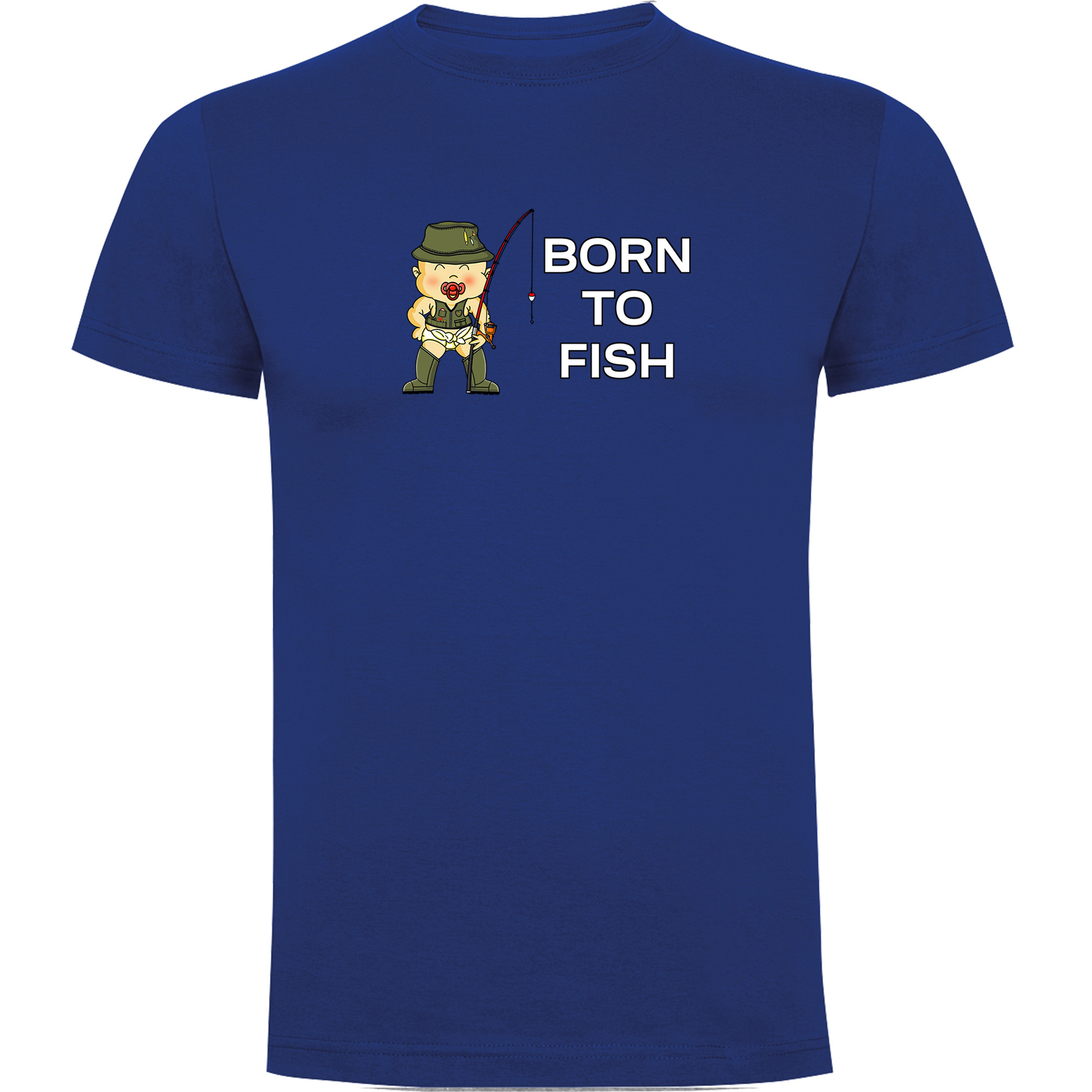 T Shirt Vissen Born to Fish Korte Mouwen Man