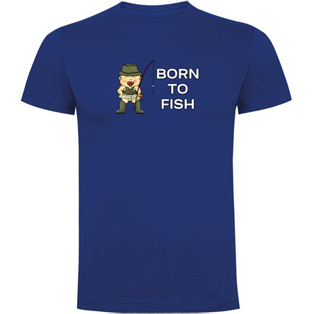 T Shirt Wedkarstwo Born to Fish Krotki Rekaw Czlowiek