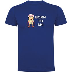 T Shirt Aka skidor Born to Ski Kortarmad Man