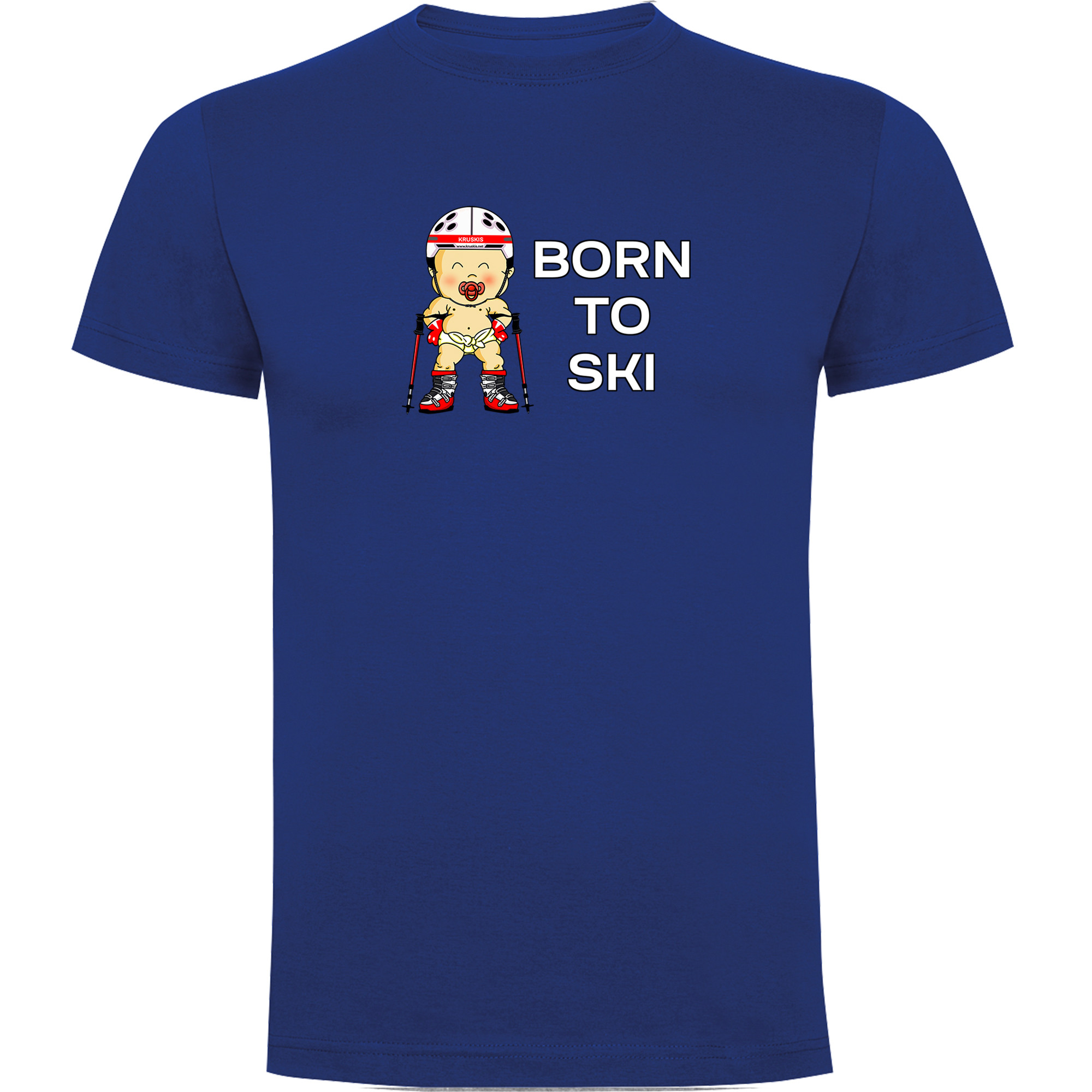 T Shirt Ski Born to Ski Short Sleeves Man