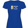 T Shirt Voetbal Born to Play Football Korte Mouwen Vrouw
