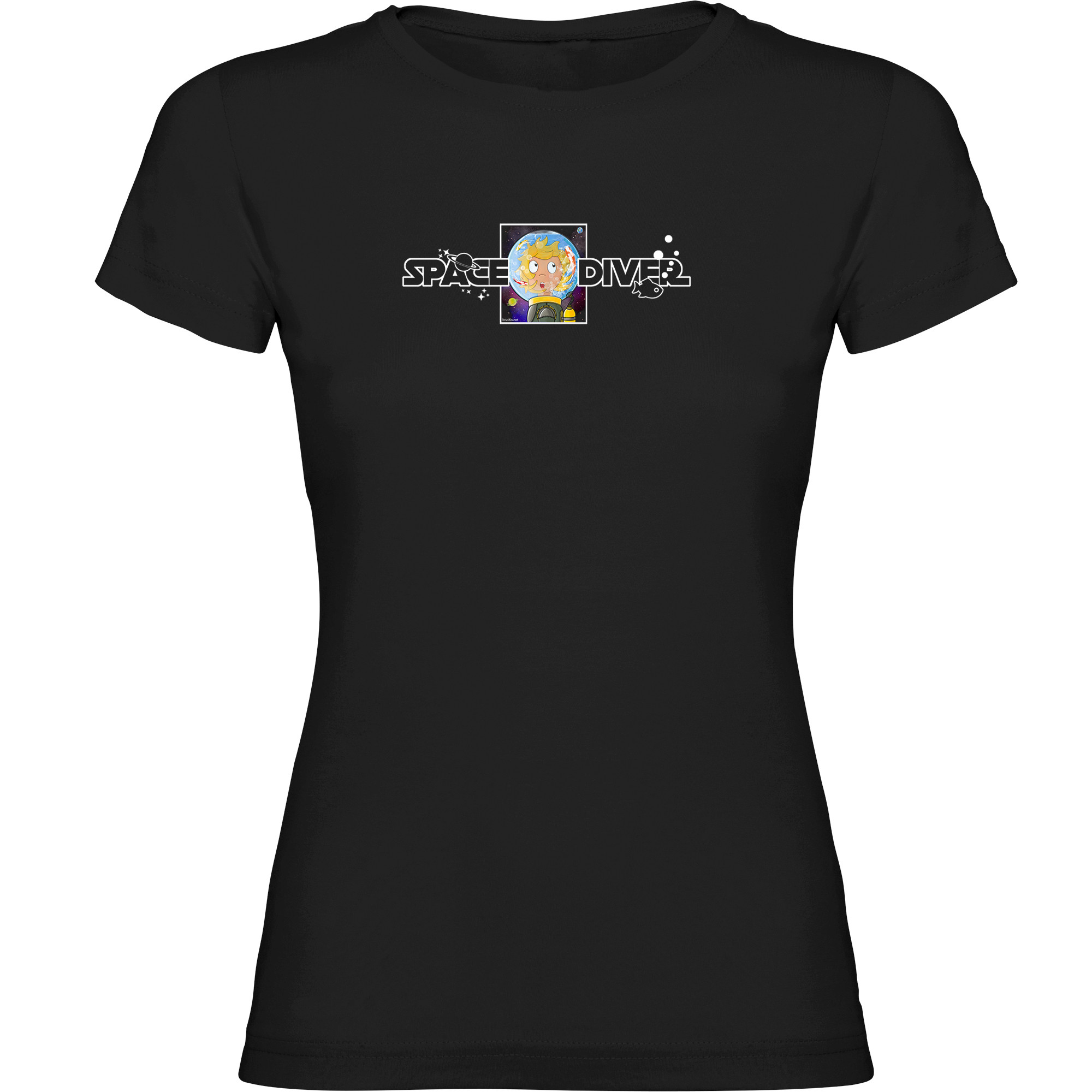T Shirt Diving Space Diver Short Sleeves Woman