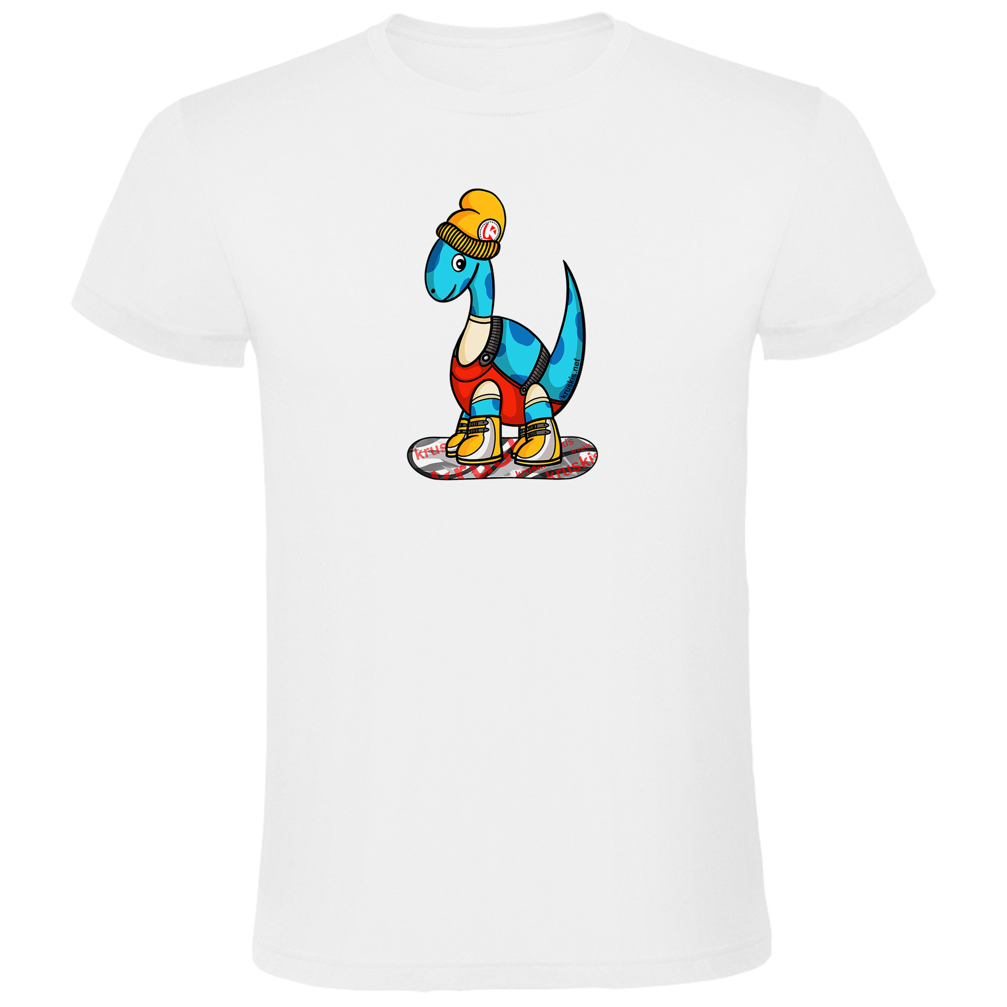 T Shirt Snowboard Dino Snow Manica Corta Uomo
