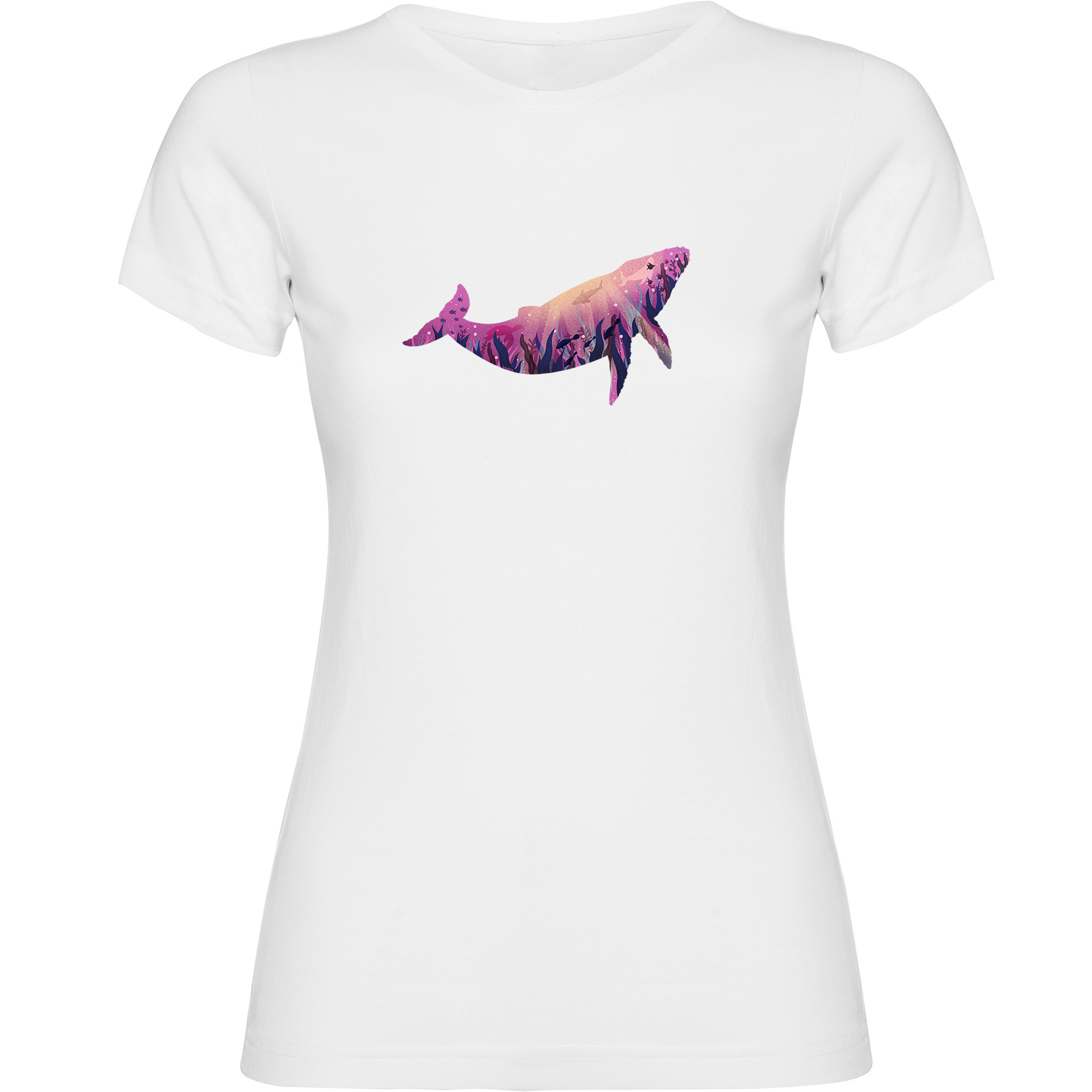 T Shirt Immersione Whale Manica Corta Donna