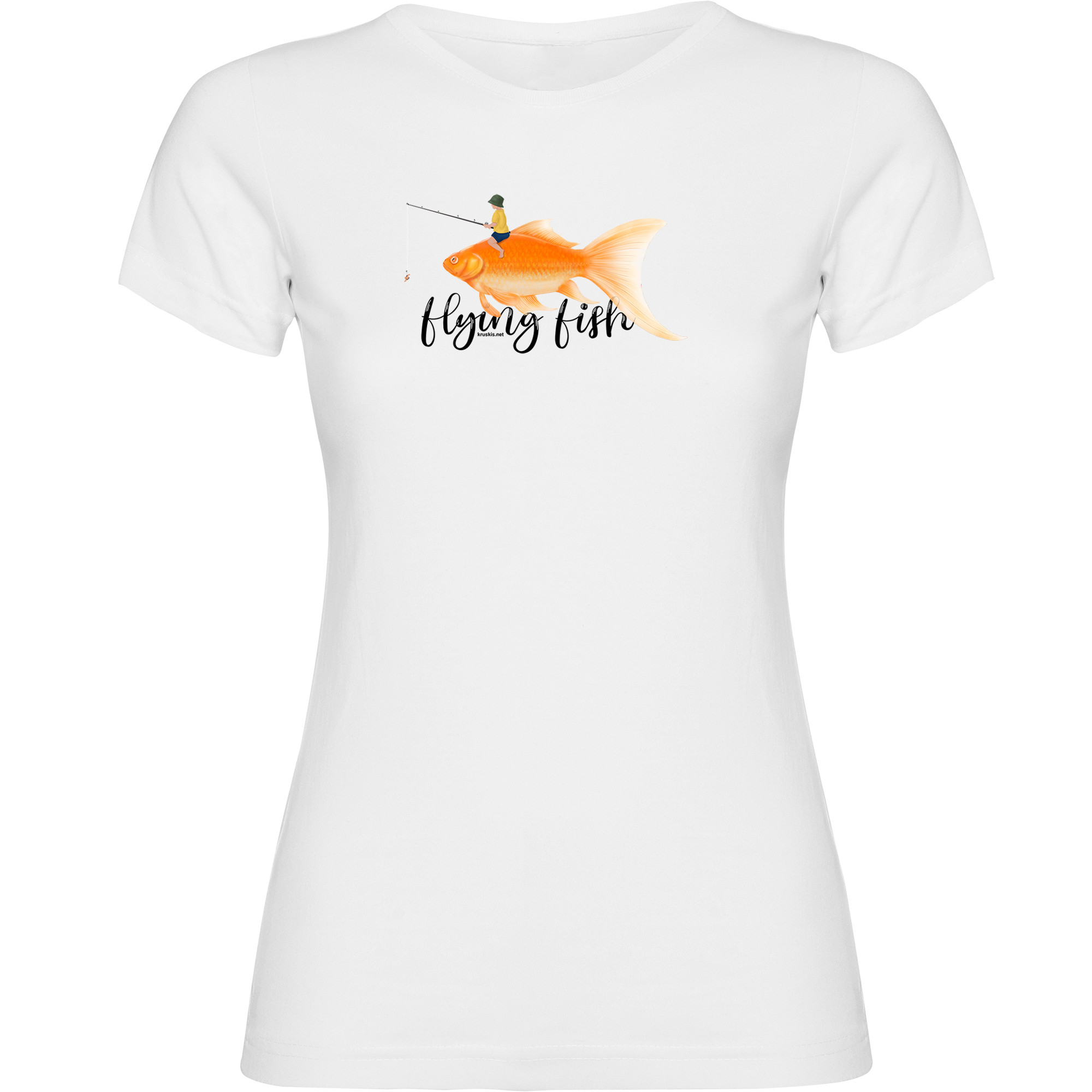 T Shirt Angeln Flying Fish Zurzarm Frau