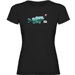 T Shirt Peche Made in the USA Manche Courte Femme