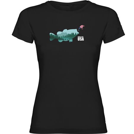 T Shirt Fishing Made in the USA Short Sleeves Woman