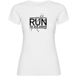 T Shirt Running Run to the Death Krotki Rekaw Kobieta