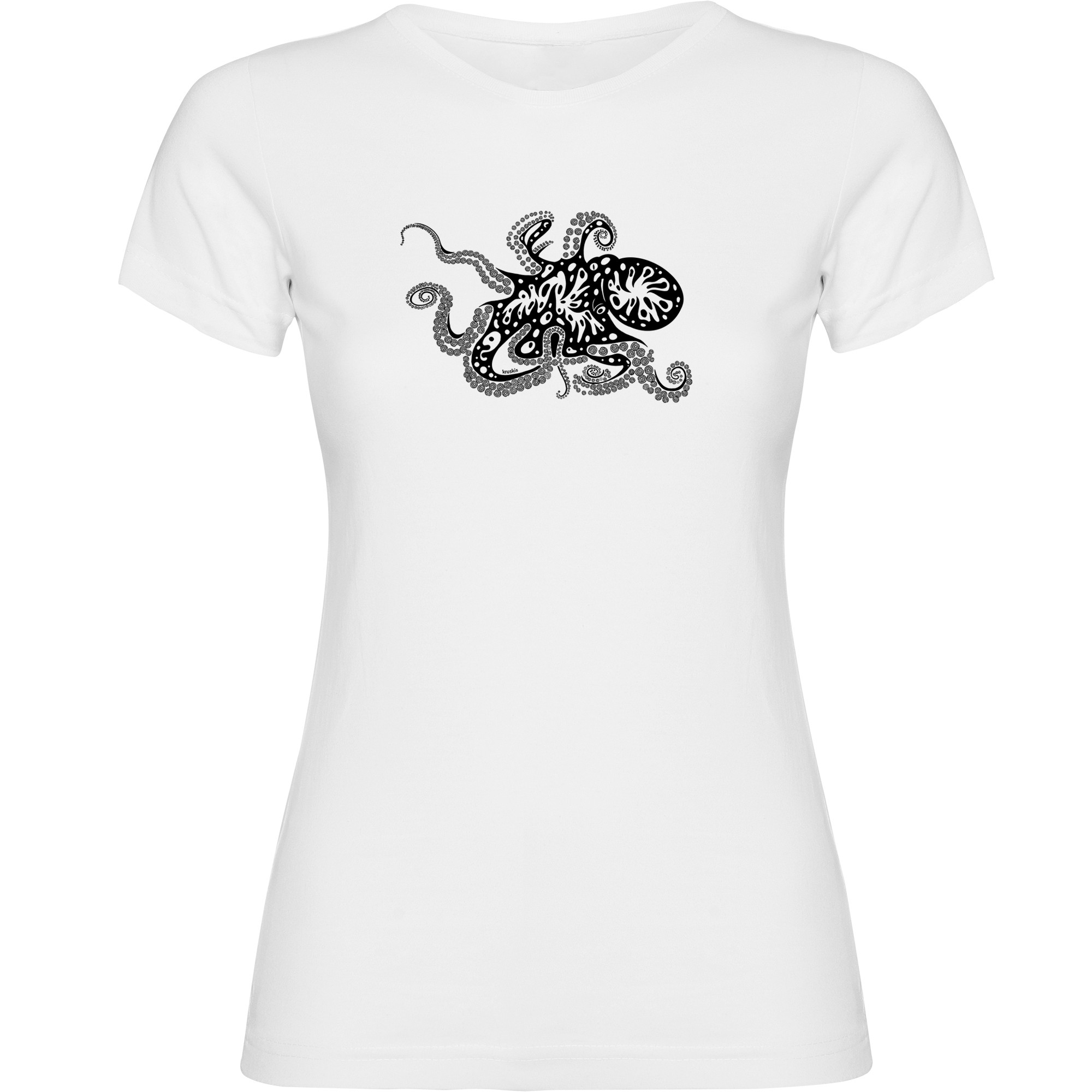 T Shirt Dykning Psychedelic Octopus Kortarmad Kvinna