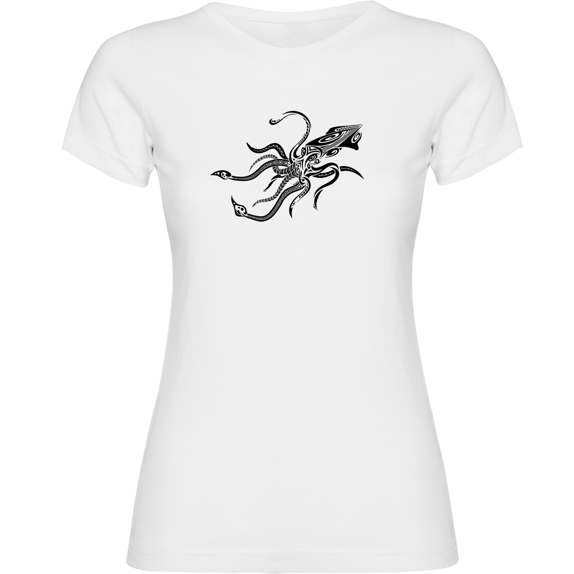 T Shirt Immersione Squid Tribal Manica Corta Donna
