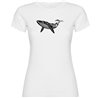 T Shirt Dykning Whale Tribal Kortarmad Kvinna