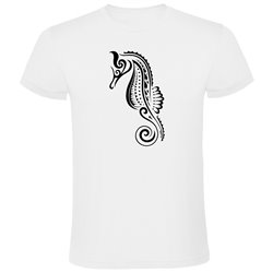 T Shirt Dykning Seahorse Tribal Kortarmad Man