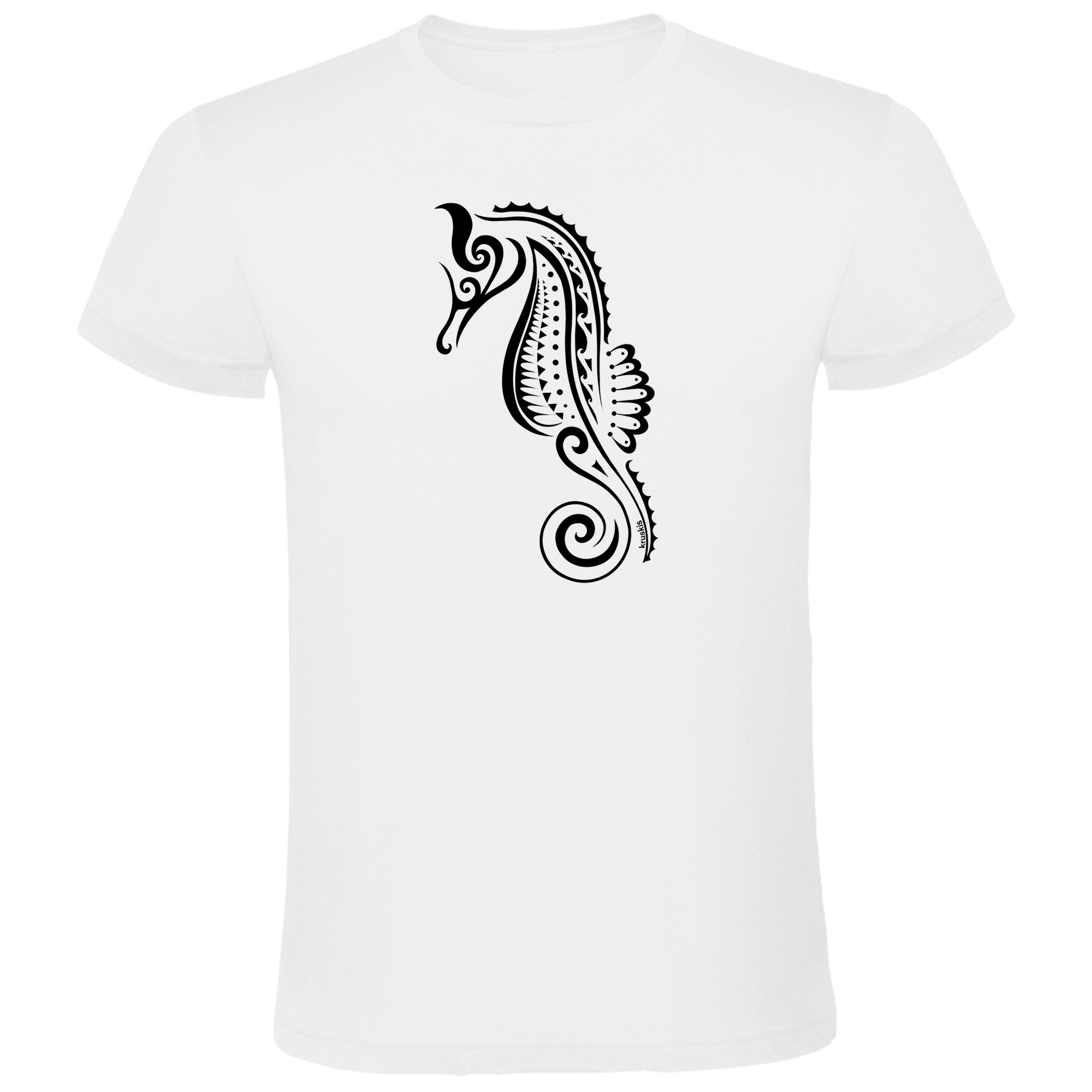 T Shirt Tauchen Seahorse Tribal Zurzarm Mann