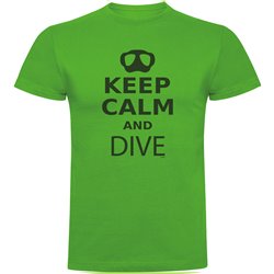 T Shirt Duiken Keep Calm And Dive Korte Mouwen Man