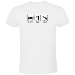 T Shirt Plongee Sleep Eat And Dive Manche Courte Homme
