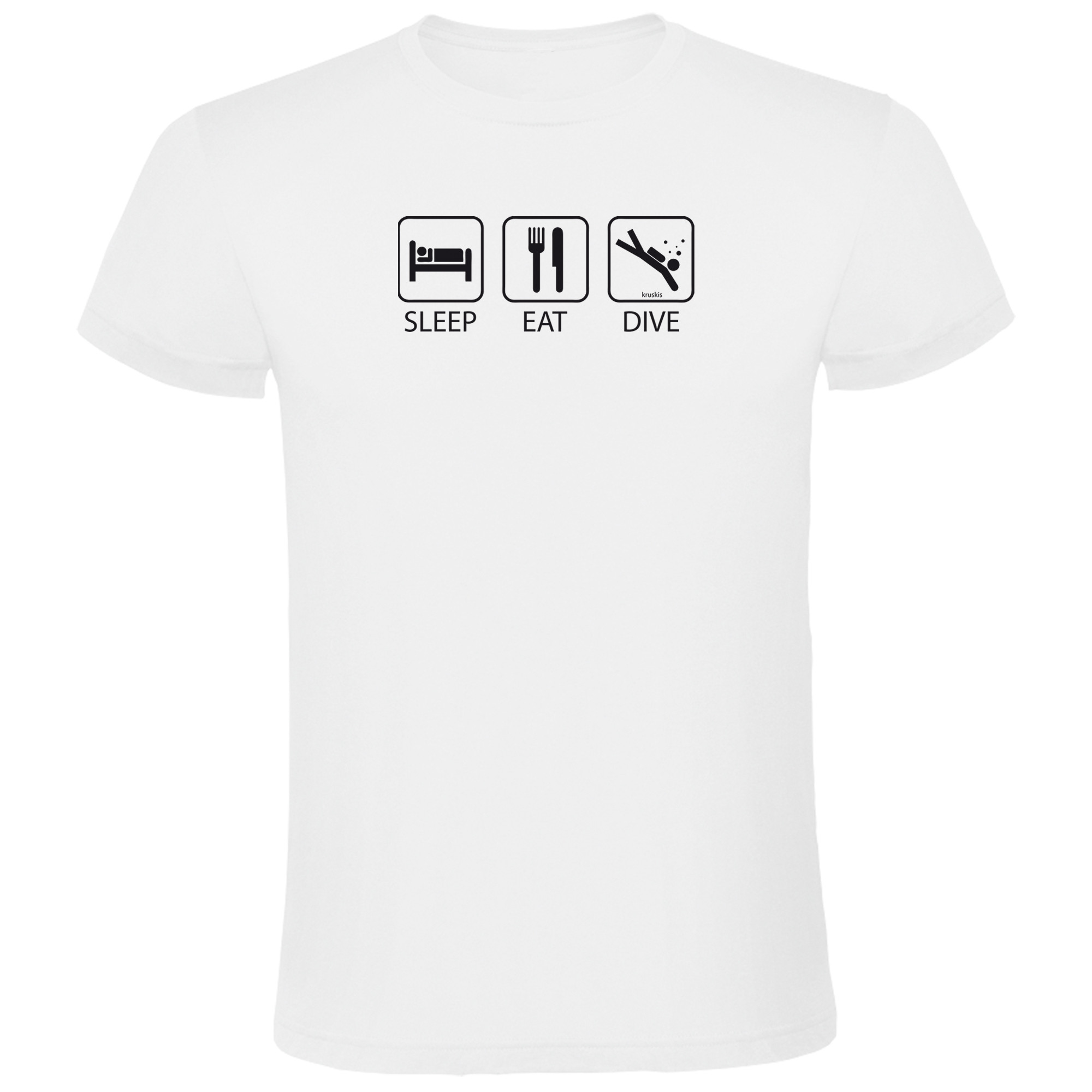 T Shirt Immersione Sleep Eat And Dive Manica Corta Uomo