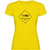 T Shirt Surf Surf At Own Risk Short Sleeves Woman