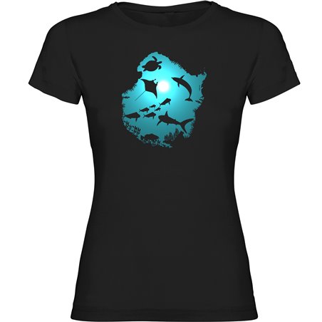 T Shirt Dykning Underwater Dream Kortarmad Kvinna
